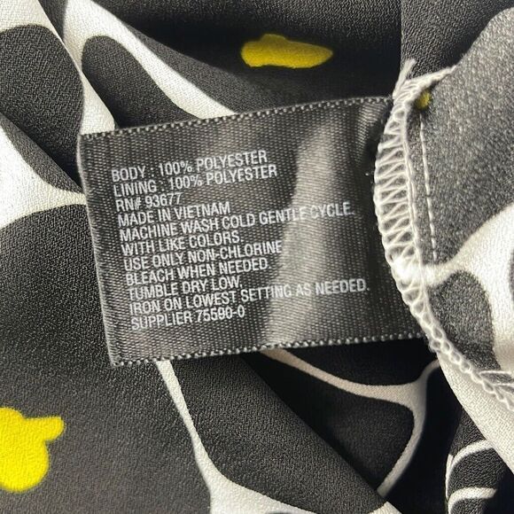 Worthington Shirt High Neck Sleeveless Women's Halter Pineapple Print Black Smal - Picture 5 of 8